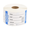 National Checking 2X3 Trilingual Item-Date-Use By Removable Monday Blue, PK500 RIDU2301R
